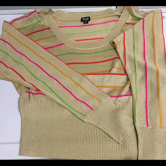 Dolce & Gabbana Sparkly Lightly striped Top XL - Picture 2 of 2